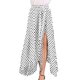 thumbnail image 4 of Falda de mujer vintage, cintura alta/abertura lateral/falda larga retro de verano Eccomum Blanco XXXL, 4 of 7