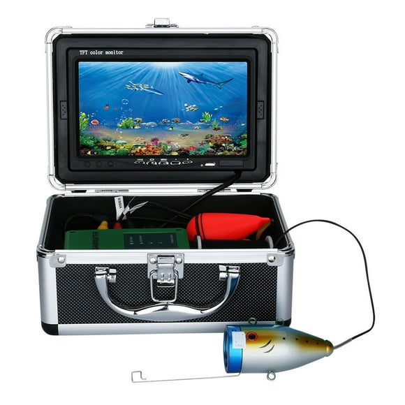 20M 7 Inch 1000tvl Underwater Fishing Video Camera Kit 12 PCS LED White Lamp Lights Video Fish Finder Under Water Fish Camera ,High Definition