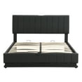 thumbnail image 5 of Kidkapers Black Queen Lift-Up Storage Bed with Sockets and USB Ports - Upholstered Modern Smart Bed Frame, Hydraulic Storage System, 5 of 5