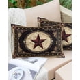 thumbnail image 6 of Western Stars Brown Throw Pillow Covers, Farmhouse Country Vintage Wood Grain Soft Breathable Pillow Cases with Invisible Zipper for Sleeping, Small Pillowcases for Couch Bed Sofa Chair 16x24 Inches, 6 of 6