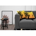 thumbnail image 3 of Ambesonne Summer Throw Pillow Cover 2 Pack, Ombre Sunset Palms Dolphin, 20", Yellow Orange, 3 of 5
