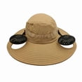 thumbnail image 2 of HOZVOMI Cool Fan Hat, Adjustable Wide Sun Hat with 2 Rechargeable Fans, Breathable Outdoor Hat for Camping Beach Summer, 2 of 5