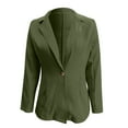 thumbnail image 2 of Vedolay Fall Tops for Women Women's Blazers for Work Casual Open Front Long Sleeve Work Office Jackets,Green L, 2 of 4