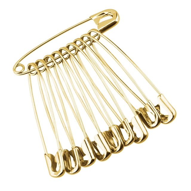 Yuarrent 50 Uds. Alfileres de seguridad elásticos DIY costura portátil alfileres para manualidades 12x55mm Tela de costura y artesanía oro 7*32mm Yuarrent HA002167-03