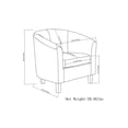 thumbnail image 5 of Atlin Designs Modern Faux Leather Upholstered Tub Chair in Red, 5 of 5