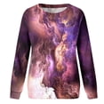 thumbnail image 5 of Bibifish Womens Tie Dye Sweatshirt Colorful Printed Crewneck Long Sleeve Sweatshirts Casual Loose Fit Cozy Spring Fall Graphic Pullover Tops, 5 of 6