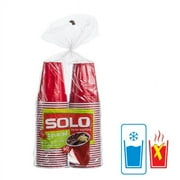 Solo Disposable Plastic Cups, Red, 18oz, 60 count
