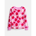 thumbnail image 2 of Wonder Nation Girls' Snug Fit Cotton Pajama Top and Pants Set, 2-Piece, Sizes 4-10, 2 of 3