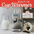 thumbnail image 4 of Gourmia Slim Espresso Machine with 20-Bar Pump, LCD & Milk Frother, 1350W Stainless Steel, 4 of 10