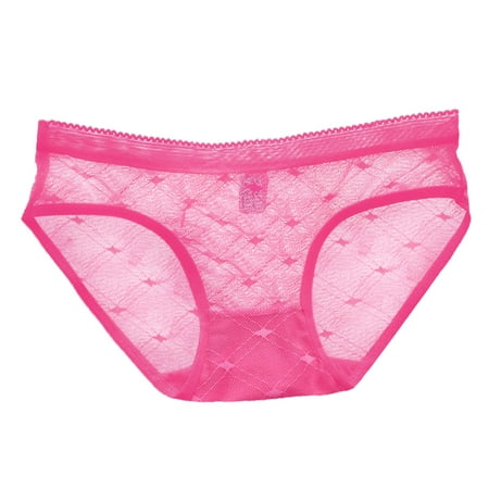 yunLCZ Women s Cotton Underwear High Waist Womens Sheer Lace Panties Sexy See Through Mesh Cotton Crotch Seamless Briefs