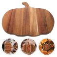 thumbnail image 6 of Pumpkin Shaped Wood Cutting Board Halloween Charcuterie Cheese Serving Platter Fall Thanksgiving Decor Kitchen Wooden Board with Handle for Entertaining Gifts Holiday Tray (12" x 13"), 6 of 7