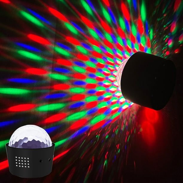 Luz de Dj Portátil para Coche de Fábrica, Luz de Escenario Led, Cristal, Carga Usb, Luz Ambiental Activada Por Voz