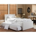 thumbnail image 2 of Pemberly Row Lit Plateforme Moderne en Faux Cuir pour Jumeaux avec Lit Gigogne Blanc, 2 of 5