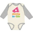 thumbnail image 3 of Inktastic Cheerleader Megaphone Cheerleading Team Girls Long Sleeve Baby Bodysuit, 3 of 5