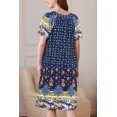 thumbnail image 4 of House Robe Ekouaer con cremallera, manga corta, mandala azul, XXL, para mujer, 4 of 5