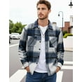 thumbnail image 3 of COOFANDY Casual Plaid Button Down Shacket for Men, 3 of 7