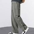 thumbnail image 4 of Diufon Men's Cargo Pants Casual Wide Leg Long Sweatpants Outdoor Hiking Drawstring Tracksuit Pants with Pockets, 4 of 4
