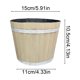 thumbnail image 3 of Maceta de Plástico con Efecto Madera y Bandeja Base – Contenedor Decorativo para Plantas de Interior y Exterior, Ideal para La Decoración Del Hogar y La Jardinería., 3 of 6