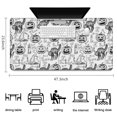 thumbnail image 5 of Long Mouse Pads for Desk,Halloween Doodle Icons Pattern Desk Mats on Top Of Desks, Desk Mouse Pad Extra Large with 3mm Non-Slip Base and Stitched Edge for Gaming,Office,Work,Home 47.3"x23.6", 5 of 6