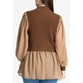thumbnail image 4 of ELOQUII Women's Plus Size Twofer Sweater With Chiffon, 4 of 6