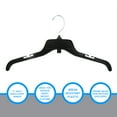 thumbnail image 4 of SSWBasics 17 inch Break-Resistant Black Plastic Dress Hangers - Case of 100 - Durable, 4 of 5