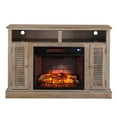 Joash Infrared Fireplace TV Stand, For TV's up to 46", Burnt Oak
