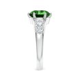 thumbnail image 3 of ANGARA Lab Grown 2.5 Ct Round Emerald Engagement Ring with Lab Diamonds for Women in 14K White Gold (Size-9mm) | May Birthstone, Birthday, Anniversary, Jewelry Gift for Women | Lab-Grown Emerald Ring, 3 of 7