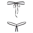 thumbnail image 3 of Conjunto de Bikini erótico transparente para mujer, traje de baño con sujetador de tubo, Top, traje de baño brasileño, Micro Mini Tanga, bragas inferiores, 3 of 5