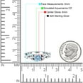 thumbnail image 4 of Vintage Style Floral Round Women Engagement Ring Simulated Aquamarine 925 Sterling Silver, 4 of 5