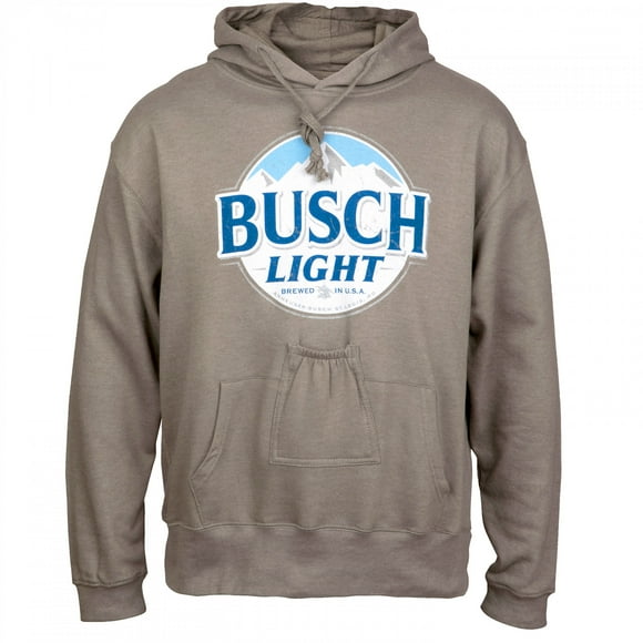 Busch Busch 43116-Medium Chandail à Capuchon Léger pour Hommes Gris à Logo Rond avec Pochette de Bière - Moyen