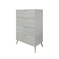 thumbnail image 2 of Castle Place Glam 4 Drawers Wooden Dresser, Light Grey, 2 of 7