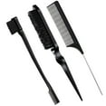 thumbnail image 3 of 3Pcs Styling Tools Brushing Combing Rat Tail Comb Grooming Bristle Hair Brush Slick Brush Set Teasing Brush YELLOW, 3 of 8