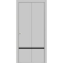 Sliding Closet Bi-fold Doors 60 x 96 inches | Planum 0012 Grey Matte with Frosted Glass | Sturdy Tracks Moldings Trims Hardware Set | Wood Solid Bedroom Wardrobe Doors