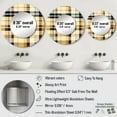 thumbnail image 4 of Designart "Classic Plaid Elegance I" Plaid Cream Large Round Mirror - Round Bedroom Mirror Wall Decor - Contemporary Round Printed Mirror - 29" x 29", 4 of 6