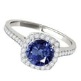 thumbnail image 2 of Mauli Jewels Rings for Women 1.20 Carat Diamond And Sapphire Ring 4-prong 14k White Gold, 2 of 6