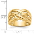 thumbnail image 3 of 14k Yellow Gold Woven Dome Ring, 3 of 9