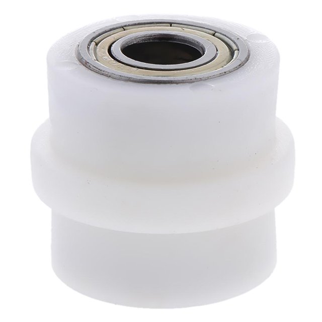 Polea tensora deslizante de cadena de 10 mm para motocicleta (azul) Blanco