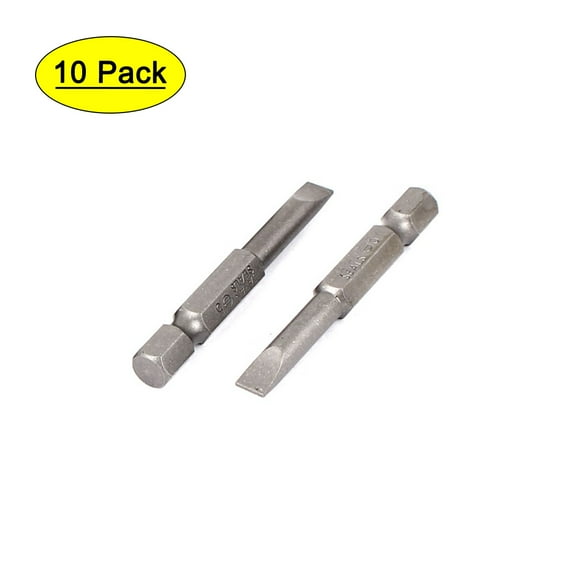 5mm Tip Magnetic Slotted Flat Head Screw Driver Bits 10 Pcs