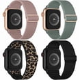 thumbnail image 1 of Chenchen 4 Pack Stretchy Nylon Strap Compatible with Apple Watch Straps 38mm 40mm 41mm 42mm(series 11 10), Adjustable Sport Elastic Bands for iWatch Series 11/10/9/8/7/6/5/4/3/2/1/Ultra3/2/1/SE3, 1 of 1