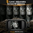 thumbnail image 3 of BEBANG 10X Night Vision Binoculars, Infrared Night Vision Goggles with HD Video and Photo Modes for Bird Watching, Hunting, 32GB Card, 2624ft, 3 of 8