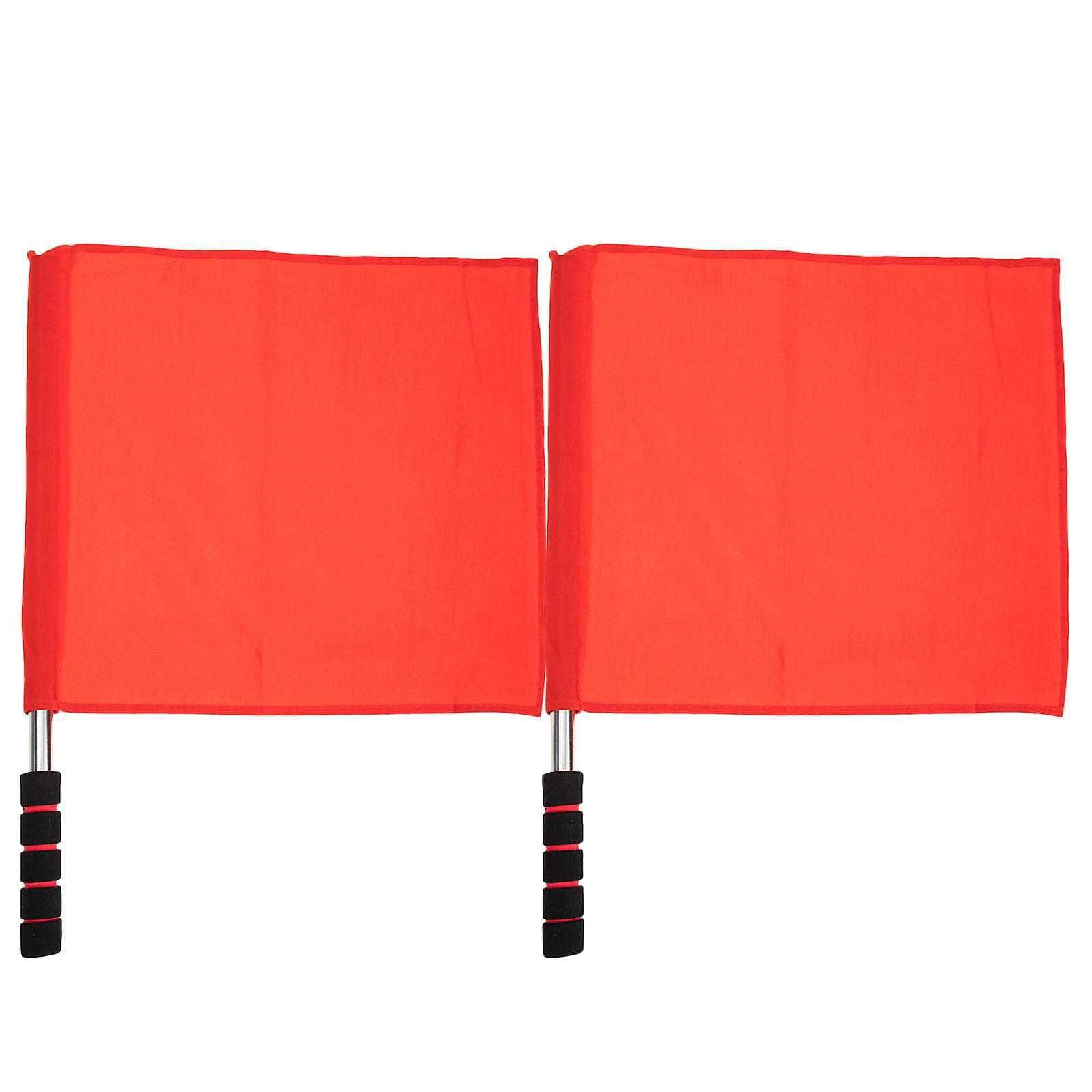 2 Pcs Mini Soccer Horse Training Flag Referee Linesman Flags Red Flag Truck Loads