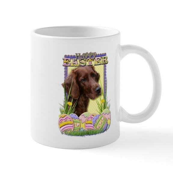 CafePress - Easter Egg Cookies Irish Setter Mug - 11 oz Ceramic Mug - Novelty Coffee Tea Cup