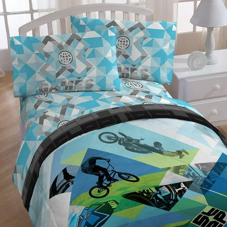 4pc X  Games  BMX Twin Bedding ESPN Extreme Sports Bed 