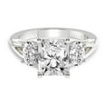 thumbnail image 3 of IGI Certified 3 Carat Radiant Shape Lab Grown Diamond Engagement Ring | 14K White Gold | Bethany Three Stone Side Oval Diamond Ring | FG-VS1-VS2 Quality Friendly Diamonds, 3 of 6