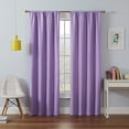thumbnail image 3 of Eclipse Dayton Solid Blackout Rod Pocket Energy-Efficient Curtain Panel, Light Purple, 42"x63", 3 of 15