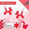 thumbnail image 2 of Globos largos ASIYUHY 260, paquete de 100 unidades, de látex rojo, 2 of 9