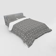 thumbnail image 3 of Ambesonne Moroccan Bedding Set 3 Pcs, Monochrome Abstract Floral, Twin, Ivory Dark Taupe, 3 of 3