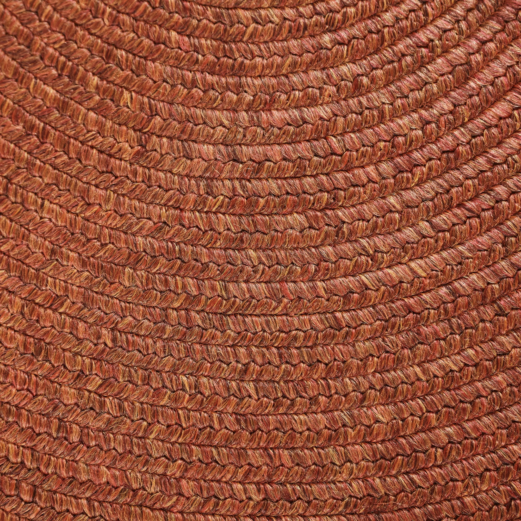 Superior Braided Indoor/ Outdoor Area Rug, 4' Round, Fog Green