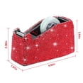 thumbnail image 5 of Bling Crystal Luxury Handmade Diamond Desktop Tape Dispenser for Fashion Girls Women (Red), 5 of 7