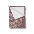 thumbnail image 2 of Vintage Woman Soft Flannel Fleece Throw Blanket, Woman Silhouette with Flowered Hair Style Abstract Beauty Image, Cozy Plush for Indoor and Outdoor Use, 70" x 90", Mauve Taupe and Beige, by Ambesonne, 2 of 6